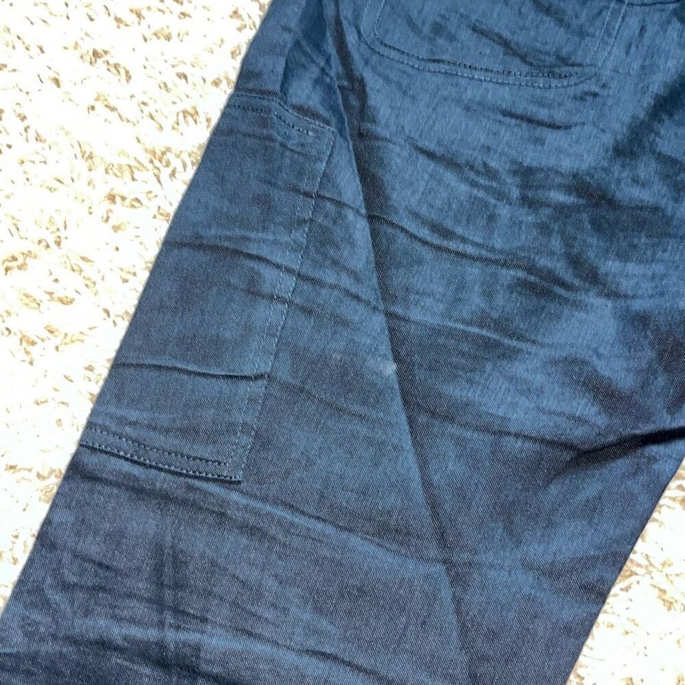 Vince Linen Blend Cargo Pocket Ankle Pants Women's Size 8 Navy Blue - Picture 8 of 15